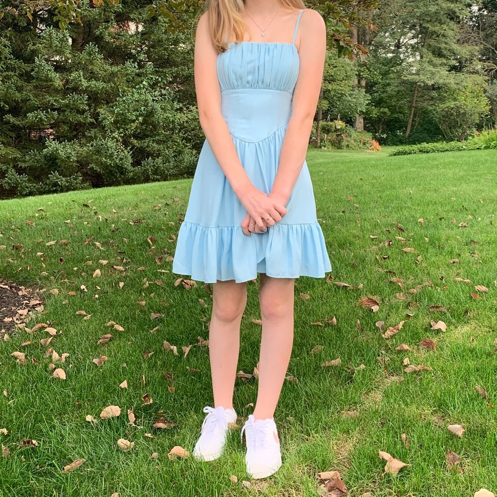 Powder Blue Mini Dress